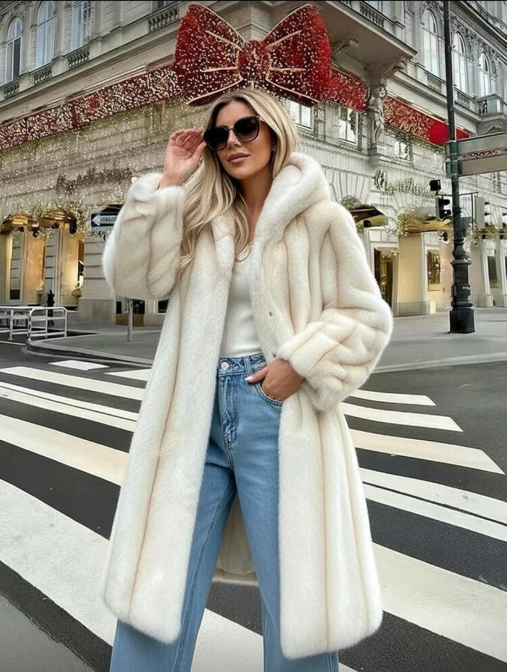 The Oslo Winter Long Coat (White/Cream)